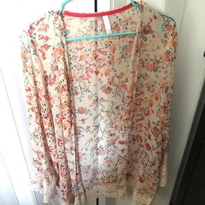 LACED FLOWER CARDIGAN